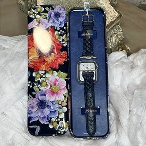 Brighton Navy Braided Apple Watch Band